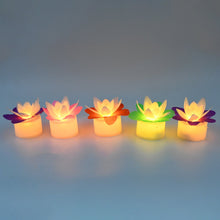 Decoration Candles/Led Diwali Decor Lotus Flower Candle (5 Pc)