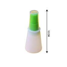 Silicone oil dispenser with brush