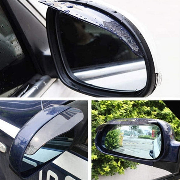 1 Pair Mirror Rain Protector Car Rearview Mirror Rain Blades Car Back Mirror Eyebrow Rain Cover Car Rearview Mirror Eyebrow Covers Flexible Protection Rainproof Decoration Accessories (2 Pcs set)