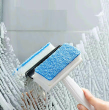 Glass wiper and cleaning brush for mirrors and tiles