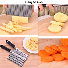 Stainless Steel Vegetable Salad Chopping Knife Crinkle Cutters