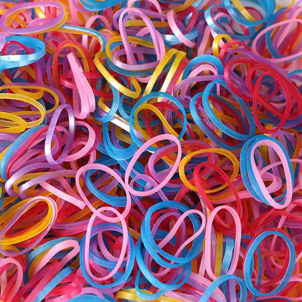 Multicolor Rubber Bands (Elastic & Reusable, Office & Home / 0.5 Inch 100GM)