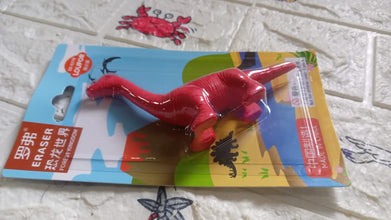 Red dinosaur shaped eraser