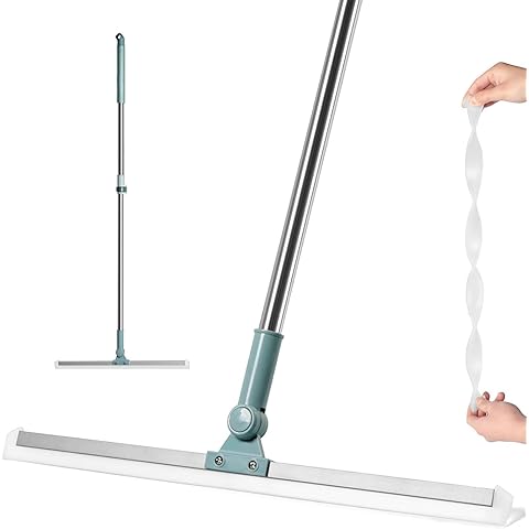 Heavy Duty 50 Inch Magic Broom Silicon Floor Wiper 180 Degree Rotating Squeegee Broom for Cleaning Silicon Rubber Floor Scrubber for Home Garage Bathroom Tile Marble Glass Window Cleaning