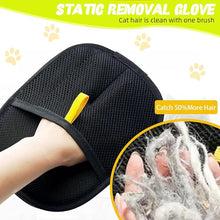 Pet Hair Removal Gloves, Static-Enhanced Pet Hair Removal Mitt, Reusable Grooming Mitt Cleaning Glove for Furniture, Carpets, Car Seats & Gentle Massage for Dogs Cats (23.5x18cm)