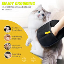 Pet Hair Removal Gloves, Static-Enhanced Pet Hair Removal Mitt, Reusable Grooming Mitt Cleaning Glove for Furniture, Carpets, Car Seats & Gentle Massage for Dogs Cats (23.5x18cm)