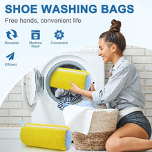 Shoe Washing Machine Bag, Invisible Zipper Side Opening Shoe Washing Bag for Washer and Dryer, Shoe Laundry Bags for Sneakers, Reusable Shoe Cleaning Bag for All Shoe Sizes(Laundry shoe bag)