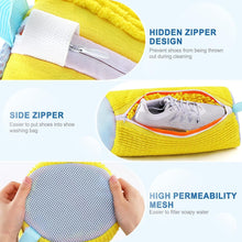 Shoe Washing Machine Bag, Invisible Zipper Side Opening Shoe Washing Bag for Washer and Dryer, Shoe Laundry Bags for Sneakers, Reusable Shoe Cleaning Bag for All Shoe Sizes(Laundry shoe bag)
