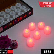 Decorative red LED tealight candles