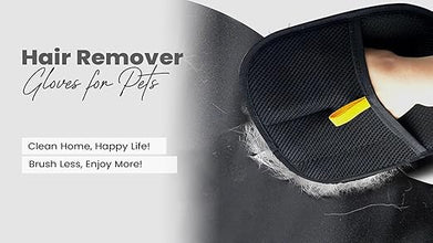Pet Hair Removal Gloves, Static-Enhanced Pet Hair Removal Mitt, Reusable Grooming Mitt Cleaning Glove for Furniture, Carpets, Car Seats & Gentle Massage for Dogs Cats (23.5x18cm)