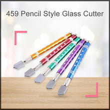 Glass cutter featuring a pencil-like handle.