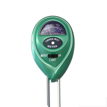 Soil tester with moisture, pH, and light measurement.