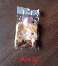 Small hot water bag with brown panda design for warmth