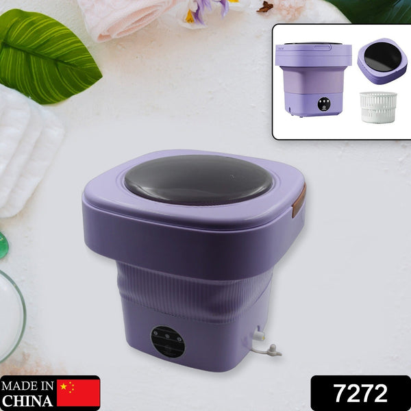 Portable foldable mini washer for laundry, camping, travel