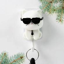 Cat Hook For Wall Cute Cat Key Hook With Sunglasses (1 Pc)